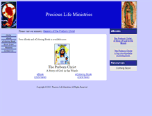 Tablet Screenshot of preciouslifeministries.org